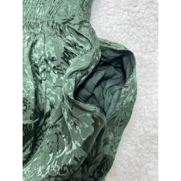 Anthropologie Maxi Dress Women Green Somerset Mock Neck Preppy Boho Size XSP NWT - Picture 9 of 12